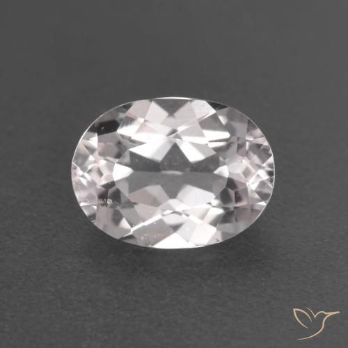 0.80ct Natural Light Pink Morganite, Oval, VS