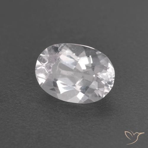 0.63 ct Pink Morganite Stone, Natural Morganite in Oval Facet Shape for Sale