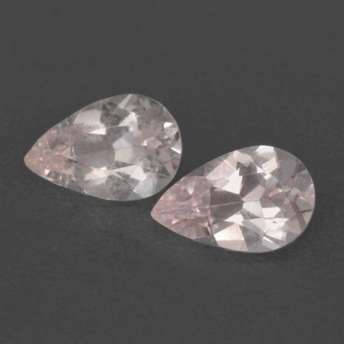 1.28 ctw Pink Morganite Stones, Natural Morganite in Pear Facet Shape for Sale