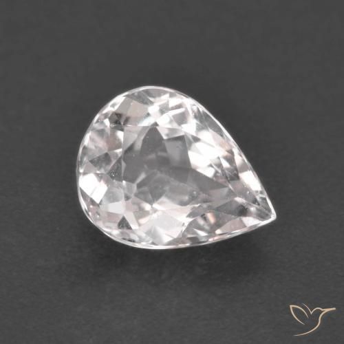 1.18 ct Pink Morganite Stone, Natural Morganite in Pear Facet Shape for Sale