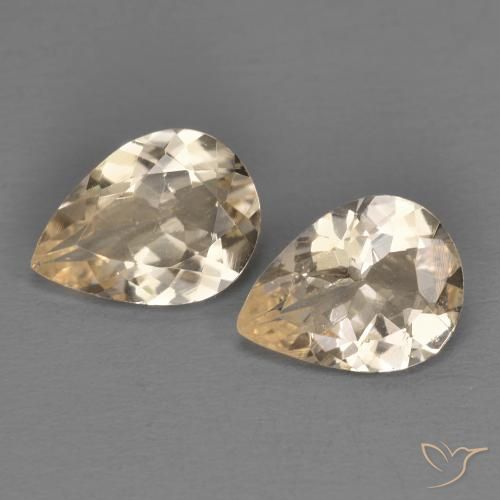 1.56 ct Yellow Morganite, 8.2 x 6 mm Pear Cut From Afghanistan, Photo A
