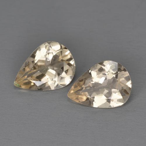 Light Golden Morganite Gem - 0.8ct Pear Facet (ID: 584812)