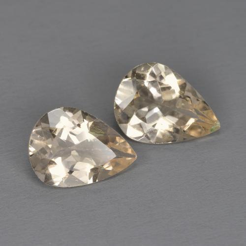1.54 ctw Golden Morganite Stones, Natural Morganite in Pear Facet Shape for Sale