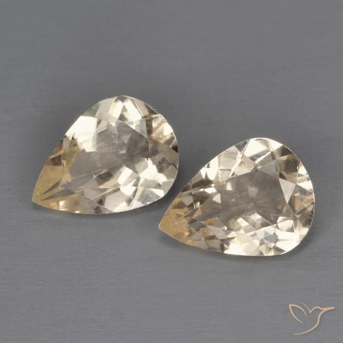 1.77 ct Yellow Morganite, 8.2 x 6.2 mm Pear Cut From Afghanistan, Photo A