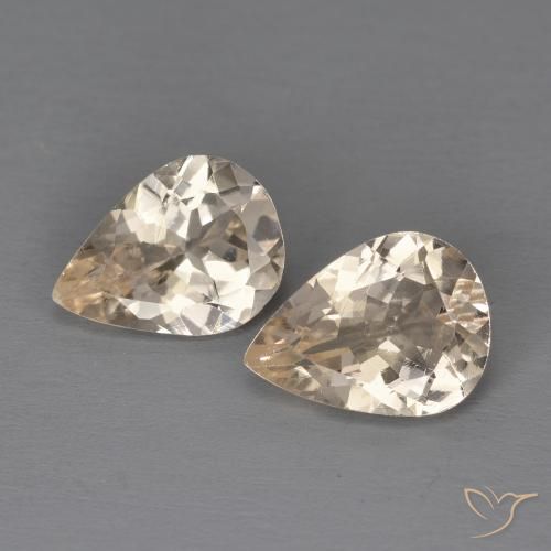 1.6 قيراط مورغانيتي أصفر ، <cite dir="ltr" lang="en">8.1 x 6</cite> ملم قطع كمثرى من أفغانستان, Photo A