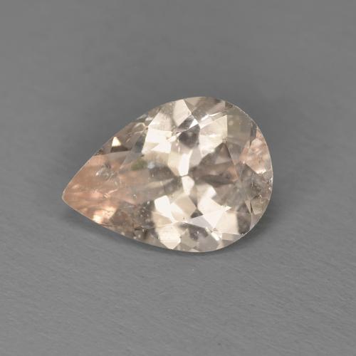 Medium Pink Morganite Gem - 0.9ct Pear Facet (ID: 585523)