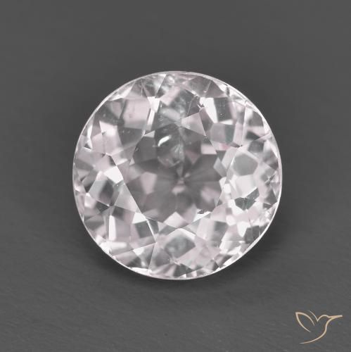 1.61ct Natural Light Pink Morganite, Round, VS