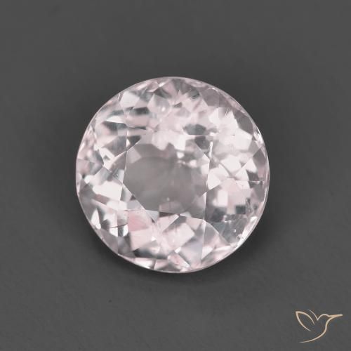 1.52 ct Pink Morganite Stone, Natural Morganite in Round Facet Shape for Sale