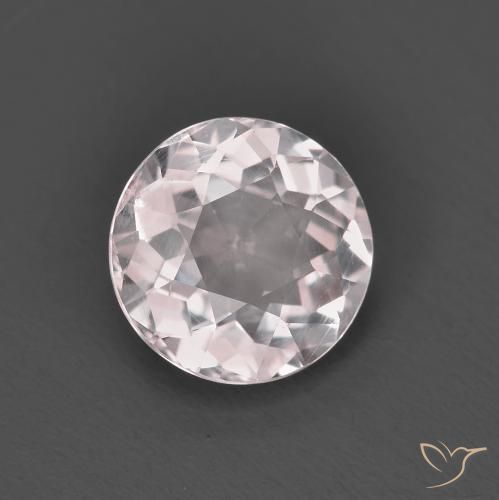 1.18 ct Pink Morganite Stone, Natural Morganite in Round Facet Shape for Sale