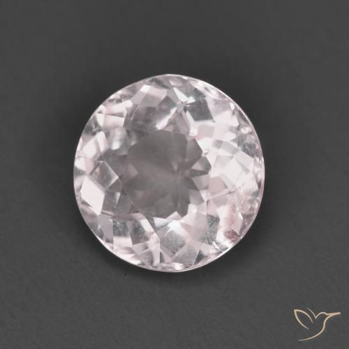 1.32 ct Pink Morganite Stone, Natural Morganite in Round Facet Shape for Sale