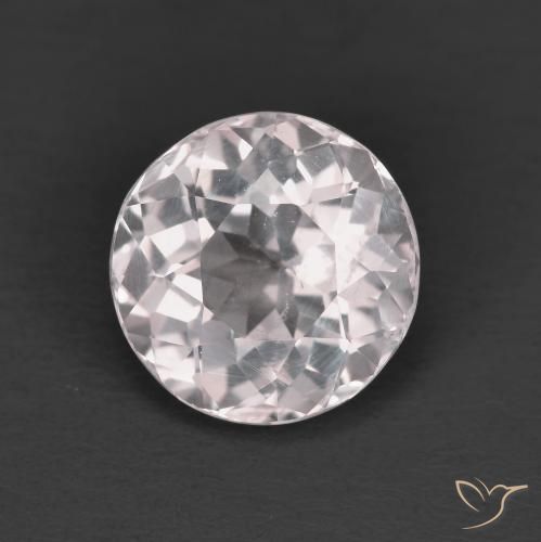 1.65ct Natural Light Pink Morganite, Round, VS