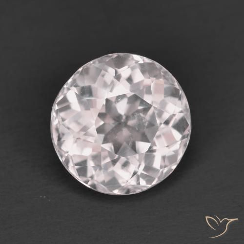1.65 ct Pink Morganite Stone, Natural Morganite in Round Facet Shape for Sale