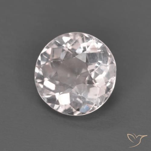1.28 ct Pink Morganite Stone, Natural Morganite in Round Facet Shape for Sale