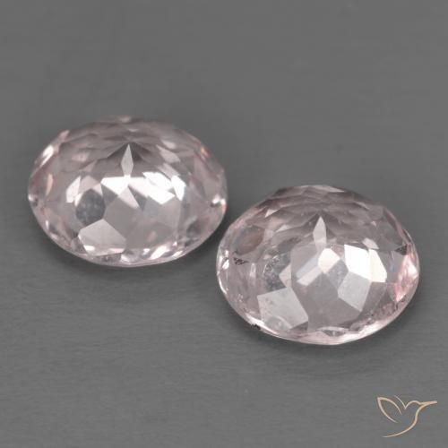 Morganite Gemstones in 7 mm (calibrated) Size for Sale, Morganite Stones in Light Pink Color