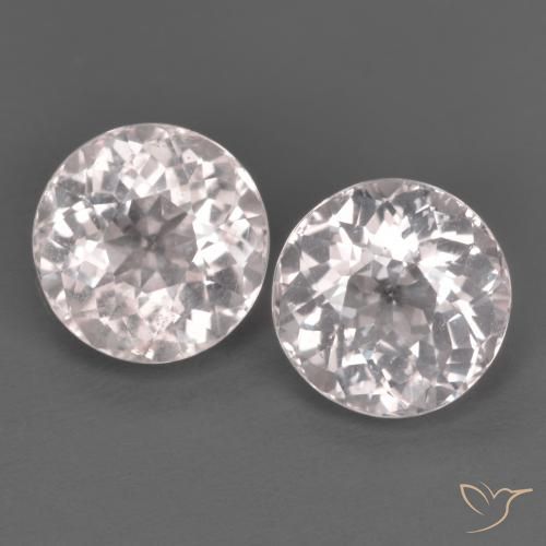 2.84 ctw Pink Morganite Stones, Natural Morganite in Round Facet Shape for Sale