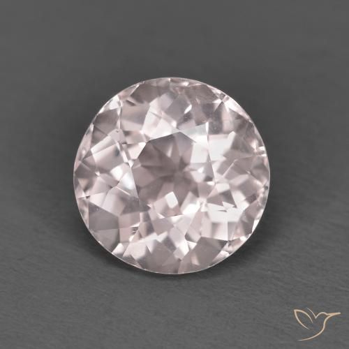1.54ct Natural Light Pink Morganite, Round, VVS-VS