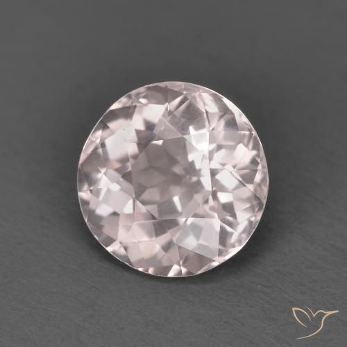 1.54 ct Pink Morganite Stone, Natural Morganite in Round Facet Shape for Sale