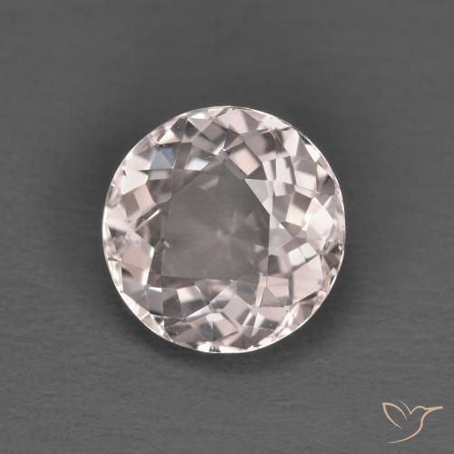 1.44 ct Pink Morganite Stone, Natural Morganite in Round Facet Shape for Sale