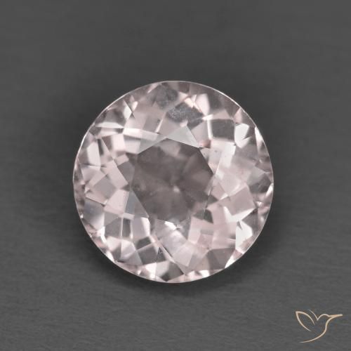 1.63ct Natural Light Pink Morganite, Round, VVS-VS