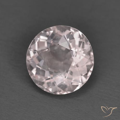 1.63 ct Pink Morganite Stone, Natural Morganite in Round Facet Shape for Sale