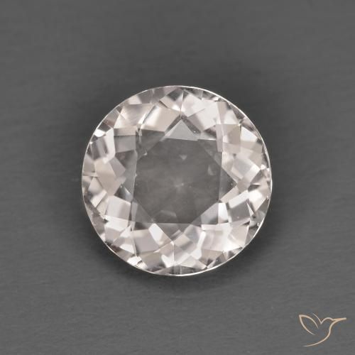 1.28ct Natural Salmon Pink Morganite, Round, VVS-VS