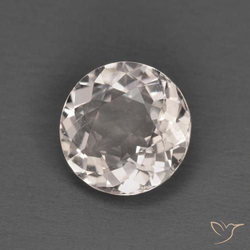 1.28 ct Pink Morganite Stone, Natural Morganite in Round Facet Shape for Sale