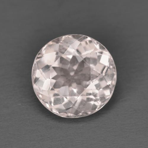 1.53 ct Pink Morganite Gemstone, Morganite Gem in Round Facet Shape for Sale.