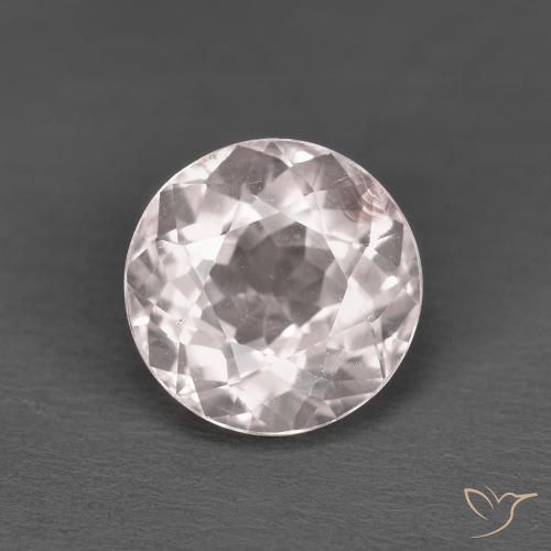1.38ct Natural Light Pink Morganite, Round, VS