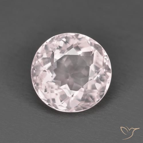 1.61ct Natural Light Pink Morganite, Round, VS