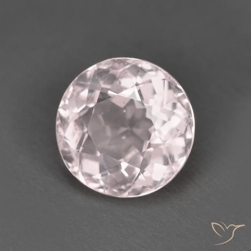 1.61 ct Pink Morganite Stone, Natural Morganite in Round Facet Shape for Sale
