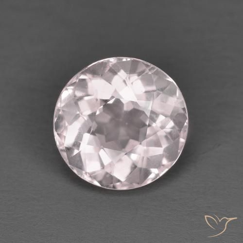 1.45 ct Pink Morganite Stone, Natural Morganite in Round Facet Shape for Sale