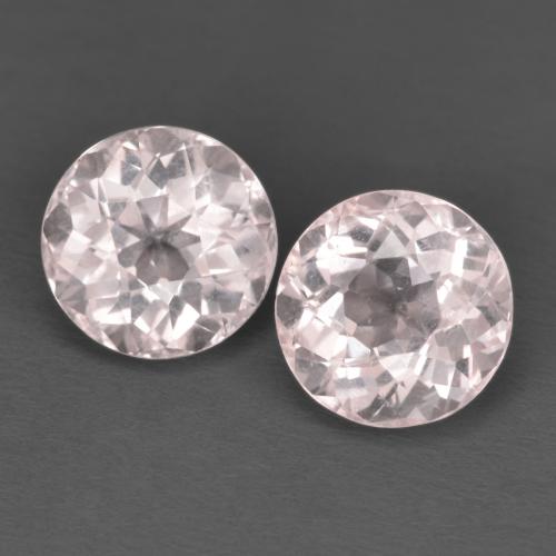 2.64 ctw Pink Morganite Gemstones, Morganite Gems in Round Facet Shape for Sale.