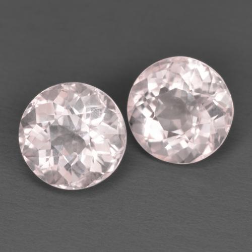 2.64 ctw Pink Morganite Stones, Natural Morganite in Round Facet Shape for Sale