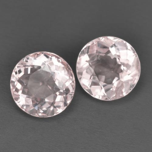Flamingo Pink Morganite Gem - 1.2ct Round Facet (ID: 587296)