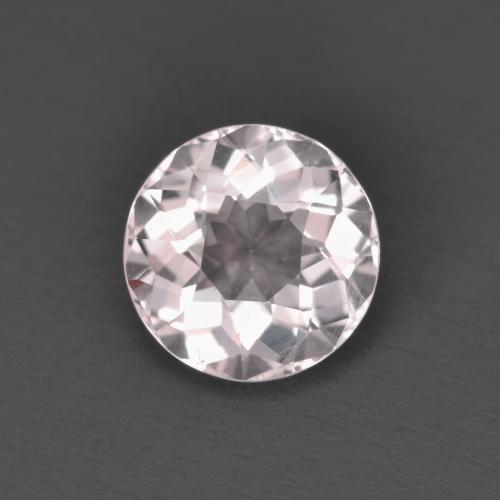 1.33 ct Pink Morganite Gemstone, Morganite Gem in Round Facet Shape for Sale.