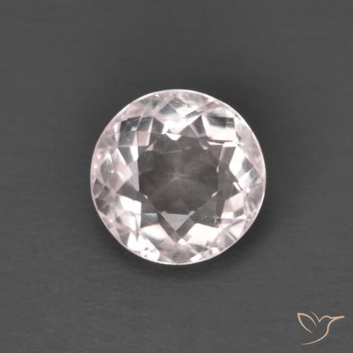 1.35 ct Pink Morganite Stone, Natural Morganite in Round Facet Shape for Sale