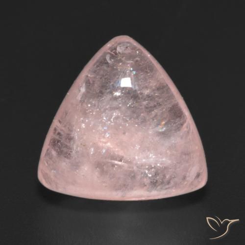 4.53ct Natural Coral Pink Morganite, Trillion, Translucent