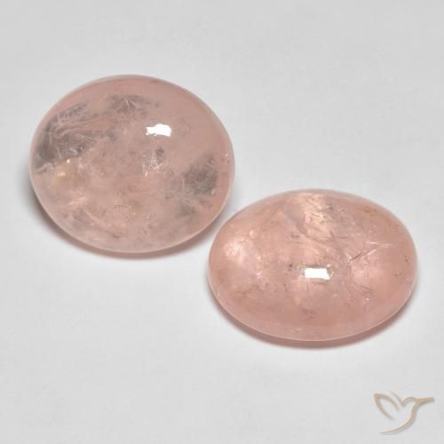 15.42 ctw Pink Morganite Stones, Natural Morganite in Oval Cabochon Shape for Sale