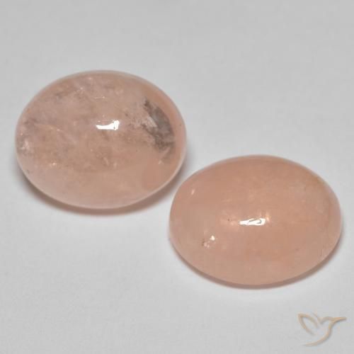 10.68 ctw Pink Morganite Stones, Natural Morganite in Oval Cabochon Shape for Sale