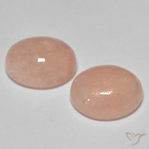 Morganite Gemstones in 12 x 10 mm (calibrated) Size for Sale, Morganite Stones in Salmon Pink Color