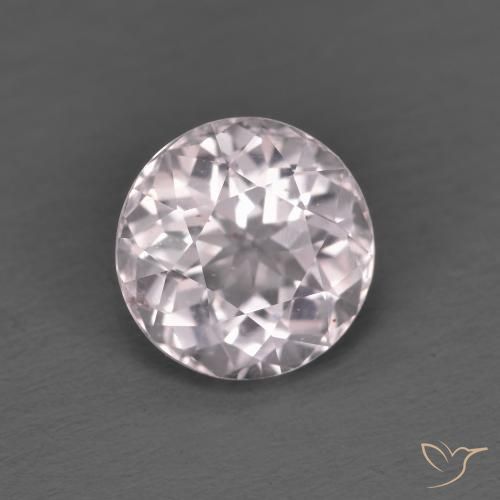 1.34ct Natural Very Light Rose Pink Morganite, Round, VVS-VS
