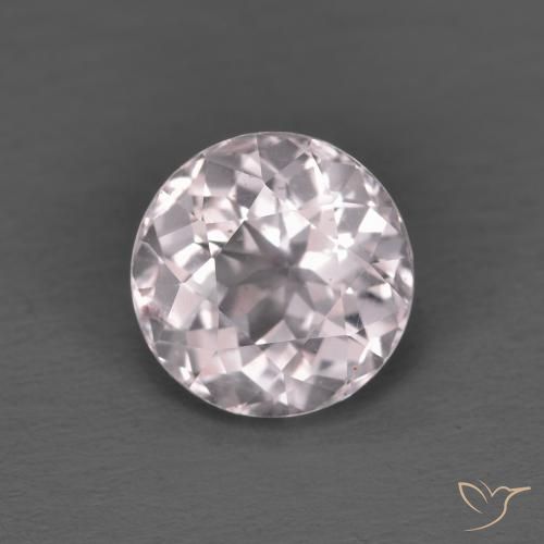 1.34 ct Pink Morganite Stone, Natural Morganite in Round Facet Shape for Sale