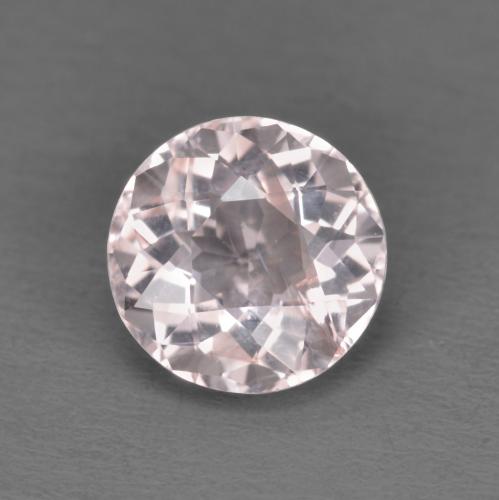 1.19 ct Pink Morganite Gemstone, Morganite Gem in Round Facet Shape for Sale.