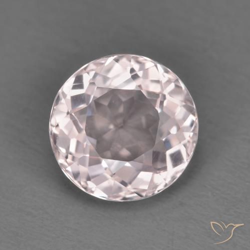 1.51ct Natural Light Pink Morganite, Round, VS