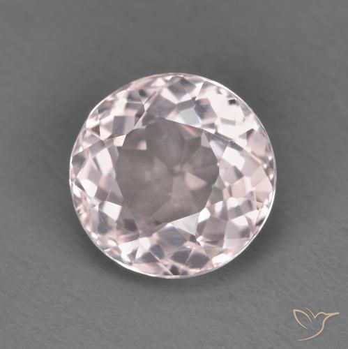 1.51 ct Pink Morganite Stone, Natural Morganite in Round Facet Shape for Sale