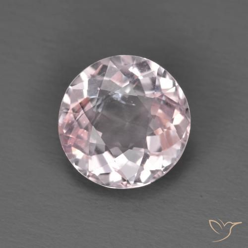 1.24 ct Pink Morganite Stone, Natural Morganite in Round Facet Shape for Sale