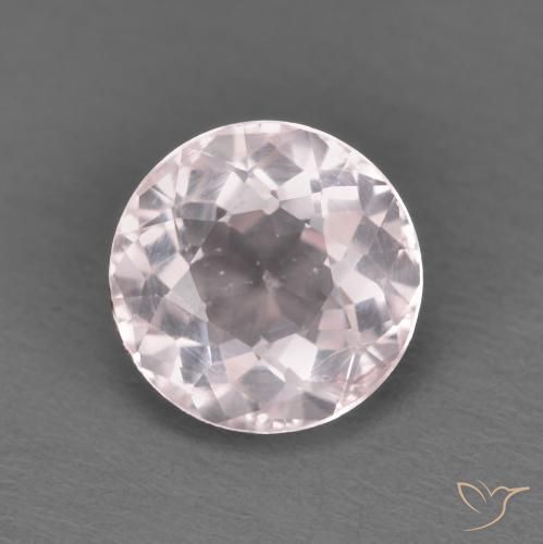 1.43ct Natural Light Pink Morganite, Round, VVS-VS