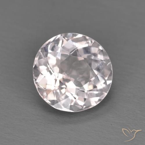 1.35 ct Pink Morganite Stone, Natural Morganite in Round Facet Shape for Sale