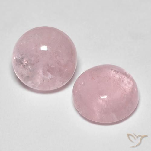 8.73 ctw Pink Morganite Stones, Natural Morganite in Round Cabochon Shape for Sale