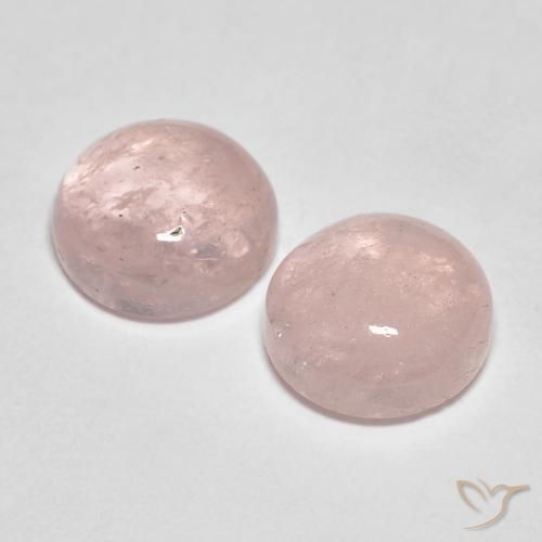 Morganite Gemstones in 8 mm (calibrated) Size for Sale, Morganite Stones in Medium Pink Color
